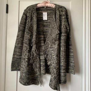 NWT Fringe Sweater / Cardigan